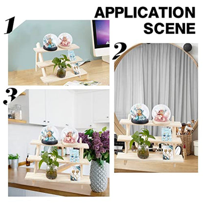 NBEADS 3-Tier Log Retail Earring Display Riser, Earring & Ring Holder Detachable Unfinished Wood Retail Jewelry Card Display Stand with Groove for Crafts Jewelry Showing Storage Display Collection - color: Wooden- L.W.Thi: 15.35x15.75x12.6"