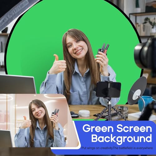 Portable Green Screen Chair, 57 in Greenscreen Backdrop with Stand Double Sided Foldable Green Background, Chroma Key, for Photography Streaming Gaming Photo Zoom Video Chats and Meeting - color: green