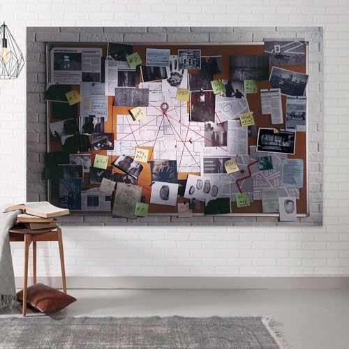 8X6ft Crime Scene Decorations Photo Backdrop Murder Mystery Party Photography Background, Detective Spy Halloween Theme Party Supplies Backdrops Photo Booth Prop Wall Decor Tablecloth - size: 8X6FT