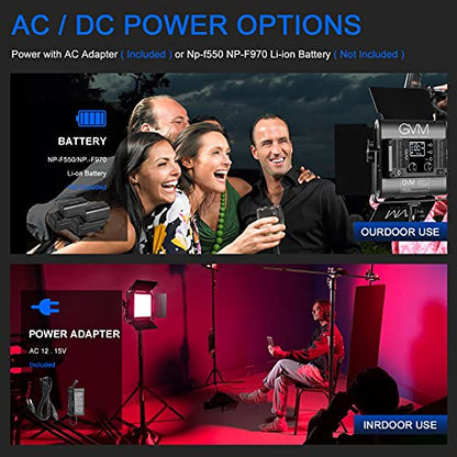 GVM RGB Video Lighting, Bi-Color Led Video Light Kit with APP Control, 2 Packs 850D Photography Lighting Kit CRI 97+ for Web Conference, YouTube, Gaming, Zoom, Aluminum Alloy Shell - size: 2 packs