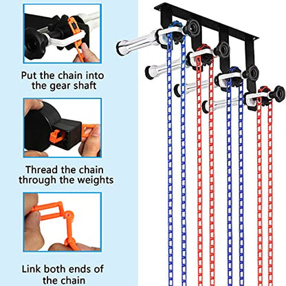 Photography Backdrop Wall Mount Roller System 4 Support Rollers, Manual Photo Background Ceiling Holder, Including 2 Four-fold Hooks, 8 Expand Bars, 4 Chains, for Home Studio Live Shooting - color: 4 Support Rollers