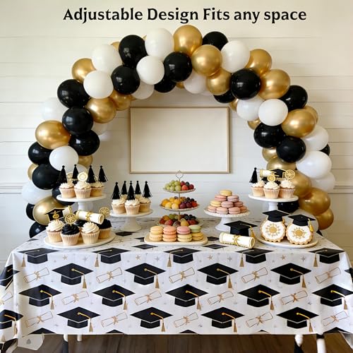 Balloon Arch Kit, 10FT Wide 9FT High Adjustable Balloon Arch Stand with Water Fillable Bases & Balloon Clips, Sturdy Arch Backdrop Stand for Birthday Wedding Baby Shower Graduation Party Decorations