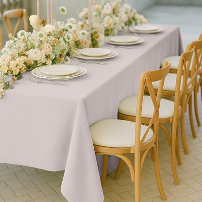 Tablecloths 60x102 Inches Textured Fabric,Natural Water Resistant Spill Proof Table Cloth Table Covers for Dining, Wedding and Parties，Natural - color: Natural, size: 60" x 102" (Rectangular)