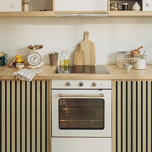 myforHD Wallpaper Peel and Stick Wood Grating Stripe Self-Adhesive Wallpaper Faux Wood Contact Paper Wood Slats Self Adhesive Wall Paper PVC Vinyl Film Removable Waterproof (Wood B, 17.3" x 236") - color: Wood B, size: 17.3" x 236.2"