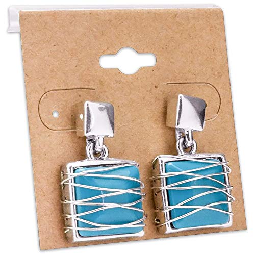 The Display Guys 100-pc Earring Cards for Selling - Jewelry Hanging Earring Display Cards, Earring Holder Cards (Kraft Brown, 2 x 2) Fit 3 Pairs - color: Kraft Plain, size: 2" X 2"
