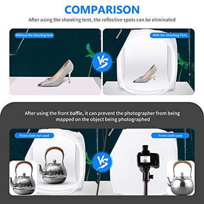 Neewer® 24x24 inch/60x60 cm Photo Studio Shooting Tent Light Cube Diffusion Soft Box Kit with 4 Colors Backdrops (Red Dark Blue Black White) for Photography - size: 24x24 inch