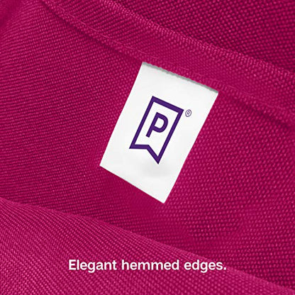 Gee Di Moda Cloth Napkins - 17 x 17 Inch Fuchsia Dinner Napkins - Set of 12 Soft & Absorbent Washable Fabric Cloth Table Napkins with Hemmed Edges for Hotel Restaurant, Holiday Parties & Wedding - color: Fuchsia