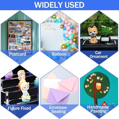 JANYUN 140 Pcs Double Sided Sticky Dots Removable Square Putty Clear Double Sided Tape for Crafts No Trace Sticky Tack Adhesive Tape (8 x 10 mm) - size: 0.31"x0.39" Square