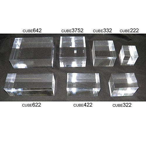 Mirart Clear Acrylic Cube (2" x 2" x 2" - 2 Pack) - size: 2" x 2" x 2" (2 Pack)