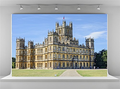 Highclere Castle Backdrop England Country House Photography Background 7x5ft Downton Abbey TV Fans Portrait Photo Shooting Props Party Supplies GESEN60
