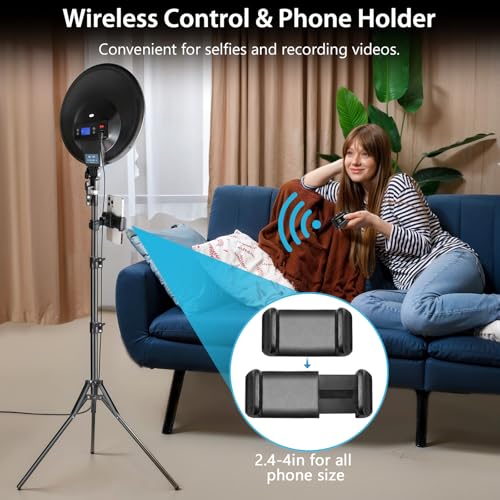 6" Ring Light with Tripod Stand for YouTube & Makeup, Mini LED Camera Light with Phone Holder, 3 Light Modes & 11 Brightness Levels (14 inch with Tripod Stand) - size: 14 inch with Tripod Stand