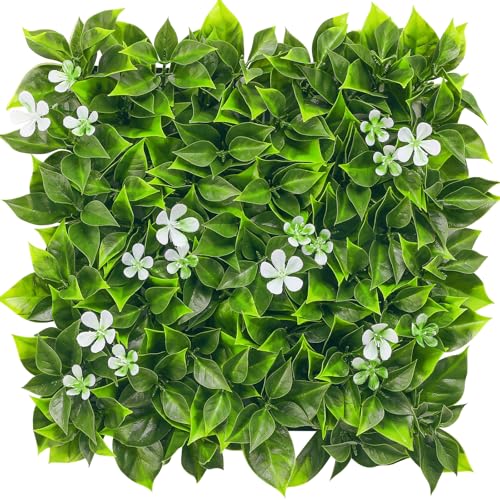 Luyue 12pcs 10"×10" Artificial Grass Wall Panels Greenery Wall Backdrop Flower Hedge Panel Green Grass Decor Privacy Screen Backdrop - color: 10"×10"