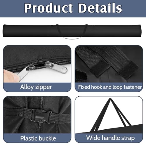 8 ft Pipe and Pole Drape Carrying Bag Portable Backdrop Stand Pipe Black Backdrop Carrying Bag Package Upright Crossbar Pole Package for Drape Kits