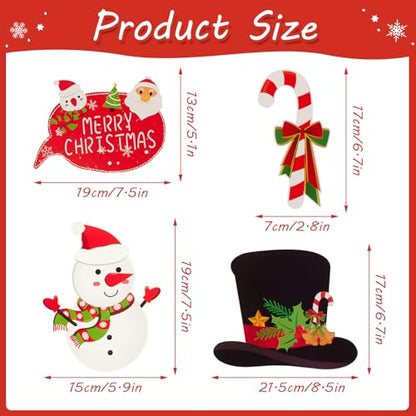 SUNBEAUTY 28 PCS Christmas Photo Booth Props Christmas Party Supplies Selfie Holiday Photo Booth Props Perfect for Family Gatherings, Parties & Holiday Events - color: Christmas