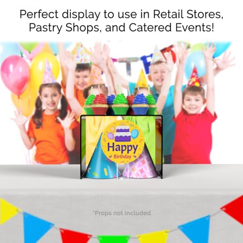 Marketing Holders 4 Pack Acrylic Riser Display Stand Black Plexiglass 10.5 Inch Wide x 6 Inch Deep x 8 Inch High Rectangular Retail Countertop Showcase Platform for Products and Merchandise - size: 10.5"W x 6"D x 8"H