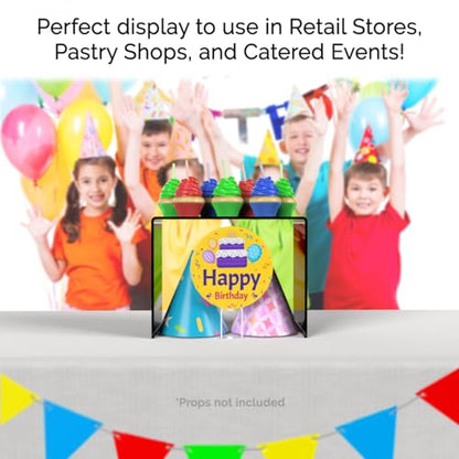 Marketing Holders 4 Pack Acrylic Riser Display Stand Black Plexiglass 10.5 Inch Wide x 6 Inch Deep x 8 Inch High Rectangular Retail Countertop Showcase Platform for Products and Merchandise - size: 10.5"W x 6"D x 8"H