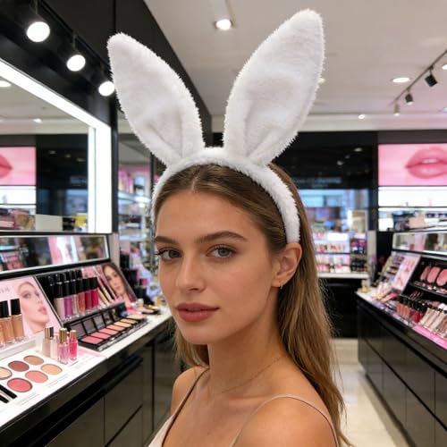 YOWOCAL Bunny Ear Headband Headwear - color: White