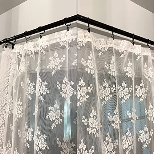 WeeksEight 100 Pack Black Curtain Rings with Clips, Curtain Hooks Hangers Clip Rings for Hanging Drapes Bows Hat, Drapery Rings 1.26 in I D, Fits up to 1 in Diameter Curtain Rod. - color: Black, size: 1.26" I D Set of 100
