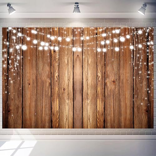 20x10 FT$ Wooden Board Backdrop Large Rustic Wood Background Vintage Brown Floor Photo Props Decorations Polyester for Adults Kids Birthday Banner Baby Shower Portrait Photography Supplies - color: Rustic, size: 20x10 FT