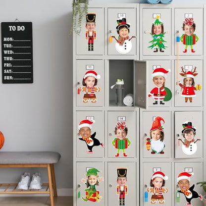 60pcs Christmas Theme Cutouts Xmas Holiday Bulletin Board Decorations Xmas Theme Claus Paper Cut-Outs Classroom Decor for Christmas Classroom DIY Craft Photo Wall Door Winter Party Supplies - style: Christmas