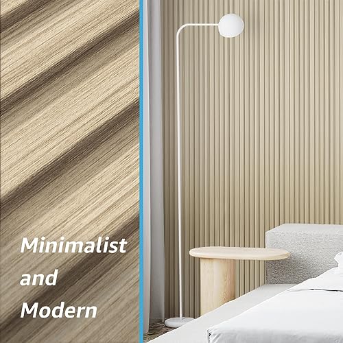 Art3d Slat Wall Panels, WPC Soundproof 3D Wall Paneling for Interior Wall Decor, TV Background, 8-Pack 96 x 6 in. Oak - color: Oak, size: 96 x 6 x 0.3 inches