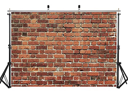 AIIKES 6x4FT Red Brick Wall Photography Backdrop Thin Vinyl Photo Backdrops Background Baby Birthday Party Graduation Home Decoration Photo Booth Studio Prop Banner 11-506 - size: 6x4ft