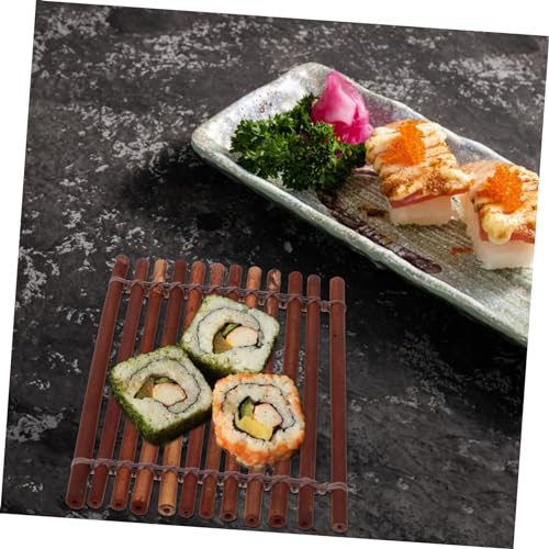Zerodeko Sushi Serving Plate Set Bamboo Sashimi Dish Decor Traditional Japanese Design for Food Photography and Culinary Presentation