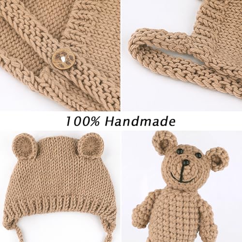 BLUETOP Cute Newborn Photography Outfits Boys Girls Baby Costume Set - style: 08 Bear Overalls