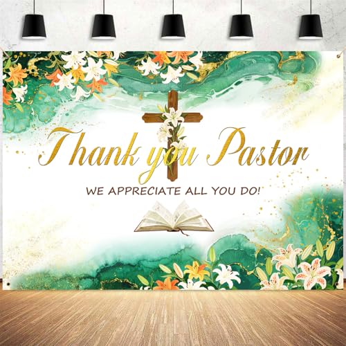 Thank You Pastor Backdrop Pastor Appreciation Day Photography Background Marble Texture Appreciation Decor Banner Church Events Celebrations Supplies Photo Booth Studio Props 10x7ft FU055YL - size: 10x7ft