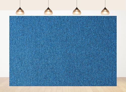 15x8ft Fabric Blue Knit Fabric Backdrop Textured Cloth Surface Photography Background for Textile Party Decor Home Wall Hanging Tapestry Photo Props - size: 15X8ft