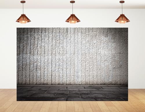 5x5ft Textured Concrete Wall Backdrop Neutral Gray Tone Photography Background for Urban Themed Party and Home Wall Tapestry Decorations Banner Photo Booth Props - size: 5x5ft