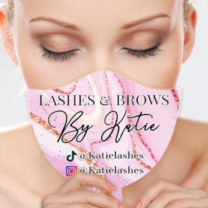 ubjva Custom Eyelash Technician Photo Prop Personalised Acrylic Handheld Mirror for Social Media Tech Supplies Lash Room