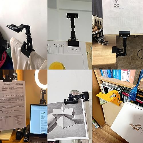 3 Pack Document Holder Clip Double Head Clamp Mount Rotating Stand for Picture Photo Script Crafting Painting Copy Film Sign Paper Artist Easel Sketch Drawing Board