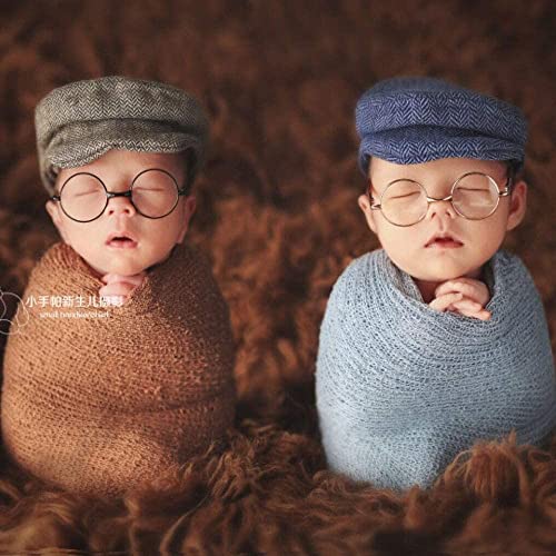 SHARELY SHEEP Newborn Photography Props Baby Boy Girl Photo Shoot Fake Glasses Halloween Santa Cosplay Props Baby Gift - size: Small, style: Black