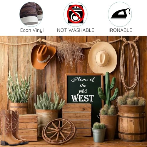 Wathon Retro Wild West Cowboy Backdrop for Photography Southwest Country Ranch Wooden Wall Photo Backdrop Western Retro Rustic Texas Photo Background Booth Video Studio Props 5X3FT - color: Wooden Wall, size: 5X3FT