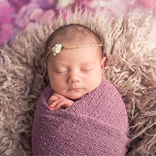 D&J DON&JUDY Baby Newborn Photography Props 29.5x19.7inch Photo Faux Fur Quilt Blanket Backdrop Grey Sand - color: 29.5x19.7 Inch Grey