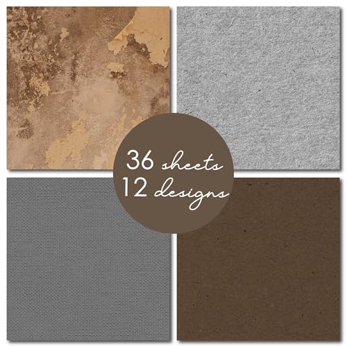 Timeworn Textrue12x12 Scrapbooking Cardstock Decorative Paper for Card Making Background Origami Textured Decorative Scrapbook Paper Scrapbook Materials Supplies