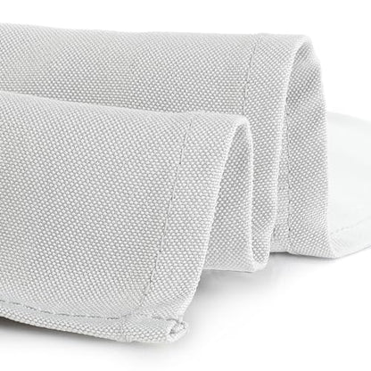 Gee Di Moda Cloth Napkins - 17 x 17 Inch White Dinner Napkins - Set of 12 Soft & Absorbent Washable Fabric Cloth Table Napkins with Hemmed Edges for Hotel Restaurant, Holiday Parties & Wedding - color: White