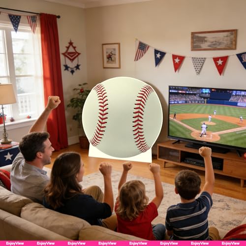 Baseball Cardboard Cutout, 1FT Life Size Cutouts Decor for Sports Themed Party Backdrop, Photo Booth Props, Birthday Table Centerpieces, Baseball Game Stand Up Display - color: Baseball, size: 1ft