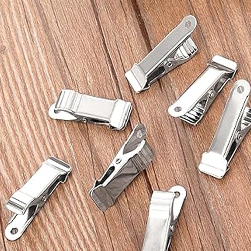 35pcs Metal Mini Alligator Clips, Spring Clamps, Sturdy, Non-Slip, Portable, Silver, Classic, Suitable for Clothes, Photos, Home Office School