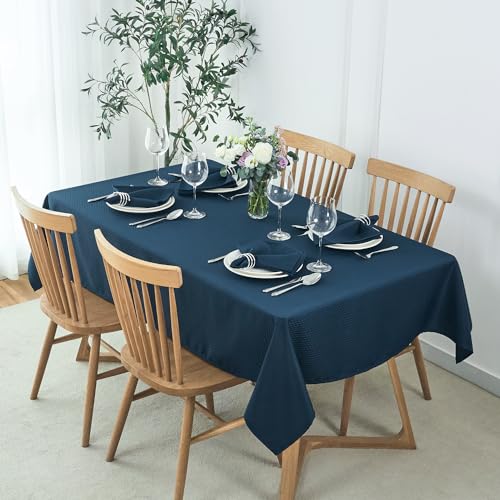 maxmill Cloth Napkins Weaved Texture Pattern Soft Comfortable and Luxury Serviette for Restaurant Family Dinners Weddings Parties and Banquets Set of 4 Pieces, 20 x 20 Inch Navy Blue - color: Navy Blue, size: 20" x 20" (Set of 4)