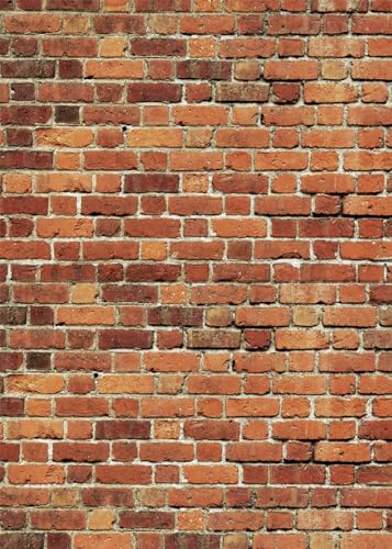 AIIKES 5X7FT Red Brick Wall Backdrop Brick Photography Backdrop Baby Birthday Party Graduation Home Decoration Background Photo Booth Studio Prop Banner 11-506 - size: 5X7FT