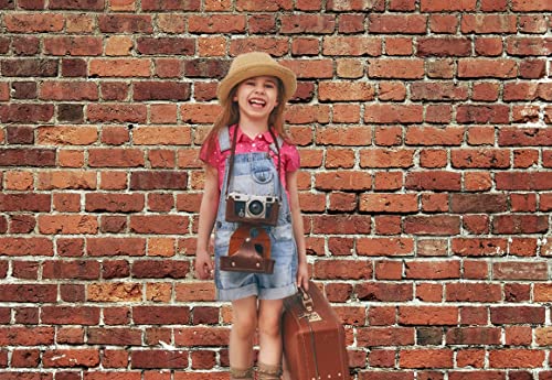 AIIKES 6x4FT Red Brick Wall Photography Backdrop Thin Vinyl Photo Backdrops Background Baby Birthday Party Graduation Home Decoration Photo Booth Studio Prop Banner 11-506 - size: 6x4ft