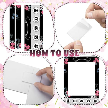 BreezeHug 32 x 24 Inch Social Media Photo Booth Selfie Frame DIY PVC Cutouts Photo Booth Props Frame for Background Photography Birthday Wedding Graduation Anniversary Party Decoration