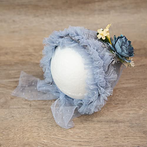 Zeroest Newborn Photography Prop Outfits Girl Lace Outfit Set Baby Girl Photo Shoot Infant Princess Photos - color: Grey