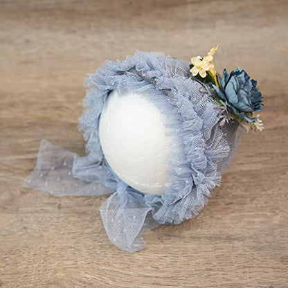 Zeroest Newborn Photography Prop Outfits Girl Lace Outfit Set Baby Girl Photo Shoot Infant Princess Photos - color: Grey