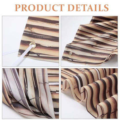 Barydat Hawaiian Beach Reed Backdrop Aloha Luau Party Tiki Bar Decorations Polyester Fabric Photography Backdrop for Photoshoot (10 x 8ft) - size: 10 x 8ft