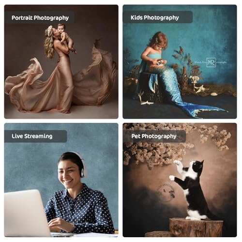 Kate 8x8ft Blue Abstract Photography Backdrop Old Master Blue Portrait Background Studio Backdrops - color: Blue, size: 8x8ft