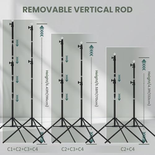 8.5x10 ft Backdrop Stand, Maxztill Adjustable Back Drop Banner Stand, Photography Photo Studio Background Stand Support Kit for Parties Wedding Decoration with Carrying Bag - size: 8.5x10 FT-Ⅱ