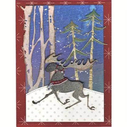 Lapoo Festivals Metal Cutting Die for Scrapbooking - Durable, Cut Stencils for DIY Scrapbook Photo Album Decorative Paper Card, Card Making Supplies, Embossing (Deer and The Tree 4.6 x 4.3 in) - style: Deer and the Tree 4.6 x 4.3 in